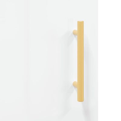 vidaXL Szafka, biała, połysk, 69,5x34x90 cm, materiał drewnopochodny