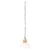vidaXL Industrialna lampa wisząca, biała, okrągła, 32 cm, E27, mango