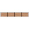 vidaXL Panel ogrodzeniowy 4 pcs WPC i aluminium brązowy