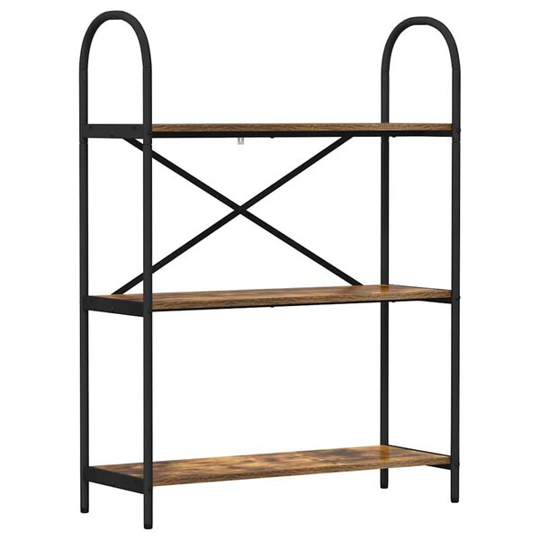 vidaXL P&oacute;łka na książki Dąb wędzony 80 x 30 x 109 cm