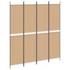 vidaXL 4-panelowy parawan Beżowy 200 x 220 cm tkanina