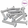 vidaXL Śruba z blokadą głowicy 12 pcs Srebrny M6 x 35 mm Stal
