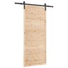 vidaXL Drzwi przesuwne naturalny 80 x 208 cm Lite drewno sosnowe