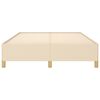vidaXL Rama łóżka bez materaca, kremowa, 140x190 cm, obita tkaniną