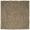 vidaXL Dywan strefowy Naturalny i czarny 240 x 240 cm Juta