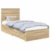 vidaXL Ramka ł&oacute;żka Dąb Sonoma 90 x 190 cm Drewno inżynieryjne