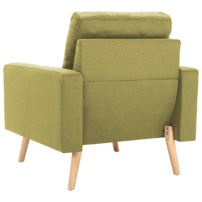 vidaXL Fotel, zielony, tapicerowany tkaniną