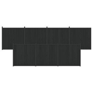 vidaXL Panel ogrodzeniowy 7 szt. 1230 x 186,5 cm WPC i aluminium