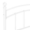vidaXL Rama ł&oacute;żka, biała, metalowa, 140 x 200 cm