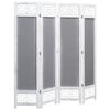 vidaXL Parawan 4-panelowy, szary, 140 x 165 cm, tkanina