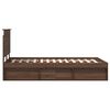 vidaXL Ramka ł&oacute;żka Brązowy dąb 120 x 200 cm Lite drewno sosnowe