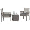 vidaXL Zestaw Bistro Ogrodowego 3 pcs Szary Polirattan