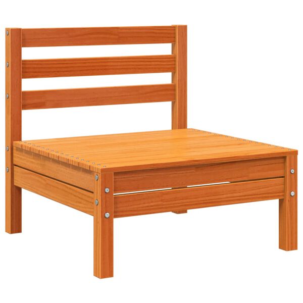 vidaXL Ogrodowa sofa bez podłokietnik&oacute;w, woskowy brąz, lita sosna