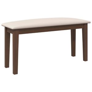 vidaXL Ławka 90 cm Brązowa lite drewno Guma