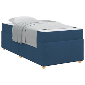 vidaXL Ramka ł&oacute;żka z materacem Niebieski 80 x 200 cm tkanina