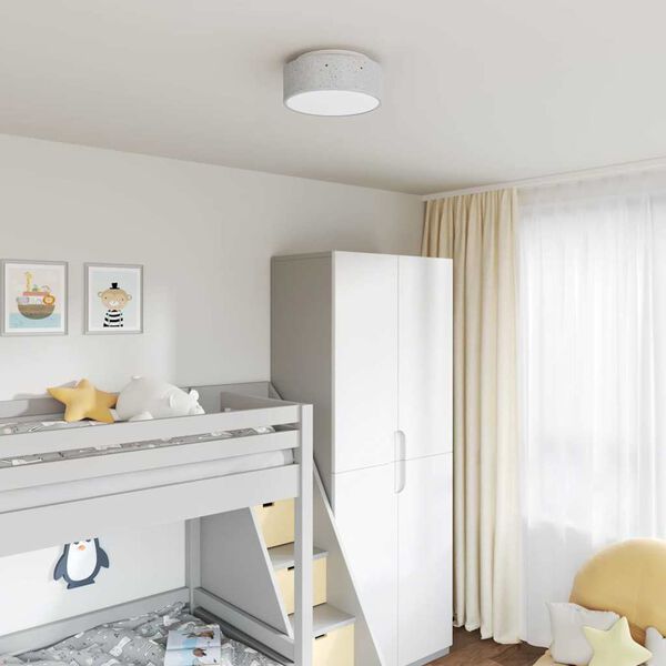 vidaXL Lampa Sufitowa Z reflektorami Szary 30 x 30 x 13,5 cm tkanina