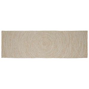 vidaXL Dywan strefowy Naturalne i białe 60 x 250 cm Juta