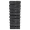 vidaXL Ręczniki toaletowe Premium, SOLUND 10 szt. Antracyt 30x30cm 600 g/m&sup2;