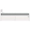 vidaXL Ł&oacute;żko z szufladami i materacem, białe, 100x200 cm, sosnowe