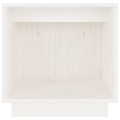 vidaXL Szafka nocna, biała, 40x30x40 cm, lite drewno sosnowe