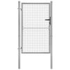 vidaXL Brama ogrodowa ocynkowana stal 105x125 cm srebrna