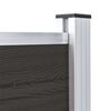 vidaXL Panel ogrodzeniowy, WPC, 180x105 cm, czarny