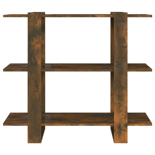 vidaXL Regał na książki/przegroda, opalany dąb, 100x30x87 cm