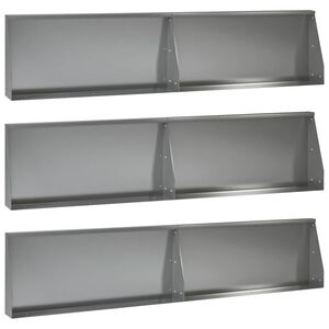 vidaXL Mur oporowy 6 szt. 100 x 12 x 30 cm Stal ocynkowana srebrny