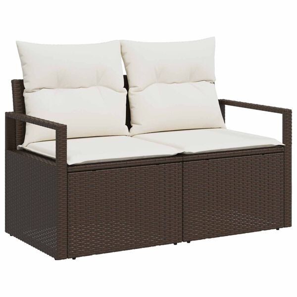 vidaXL Sofa Ogrodowa z poduszką 120 x 62 x 69 cm polirattan