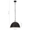 vidaXL Industrialna lampa wisząca, 25 W, czarna, okrągła, 41 cm, E27