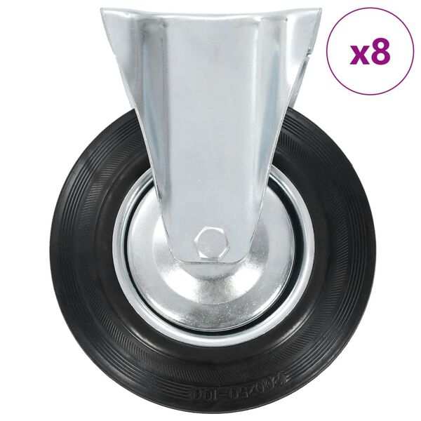 vidaXL 8 kółek nieskrętnych, 200 mm