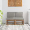 vidaXL 2 Sztuka Środkowa sofa ogrodowa Lite Drewno Akacji Naturalny