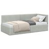 vidaXL Rama ł&oacute;żka narożnego Jasnoszary 90 cm x 190 cm Aksamit