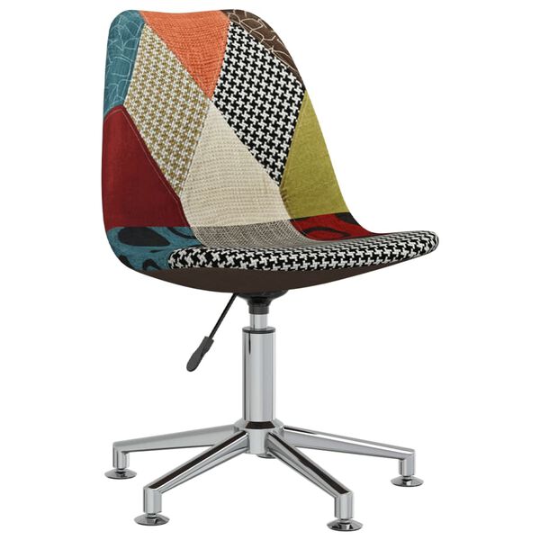 vidaXL Obrotowe krzesła stołowe, 2 szt., obite patchworkową tkaniną