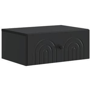 vidaXL Wisząca Szafka Nocna z szufladą Czarny 49 x 34,5 x 20 cm