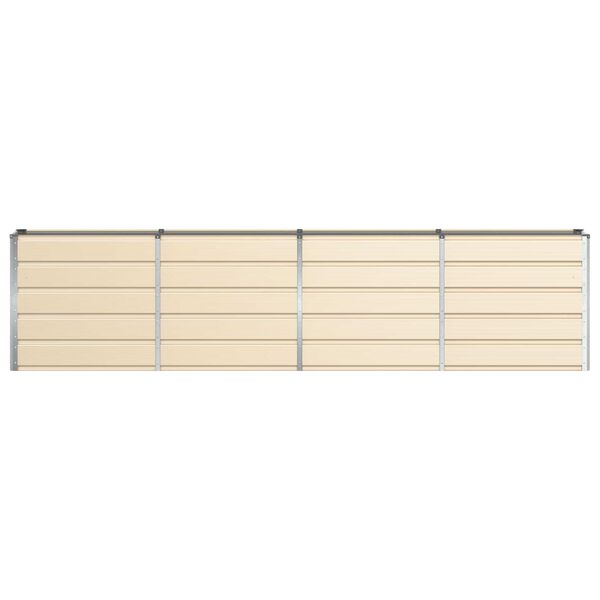 vidaXL Donica Kość słoniowa 160 x 40 x 75 cm Stal