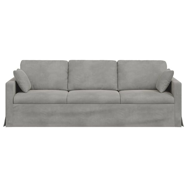vidaXL Sofa Jasnoszary 228 x 78 x 80 cm Aksamit