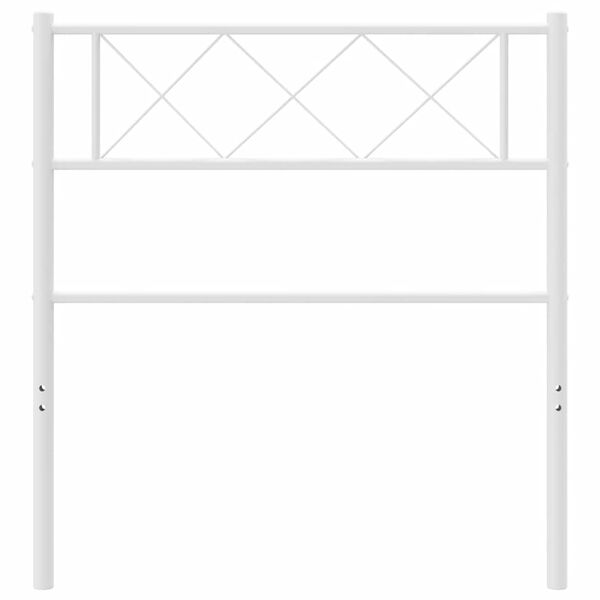 vidaXL Metalowe wymienne wezgłowie, białe, 100 cm