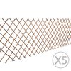 vidaXL Płot kratka z wierzby, 5 szt., 180 x 90 cm