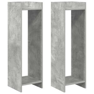 vidaXL Stojak na rośliny z p&oacute;łką Betonowy Szary 30 x 30 x 100 cm