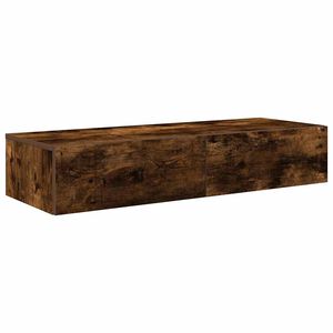 vidaXL P&oacute;łka ścienna z szufladami, przydymiony dąb, 100x36x19 cm