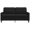 vidaXL Sofa 2-osobowa, czarna, 140 cm, tapicerowana aksamitem