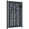 vidaXL Furtka ogrodowa, antracytowa, 100x150 cm, stal, motyw bambusa