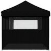 vidaXL Namiot imprezowy typu pop-up z 4 ściankami, czarny