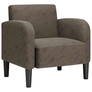 vidaXL Sofa Fotel z Podłokietnikami Ciemnoszary 54cm Sk&oacute;ra ekologiczna