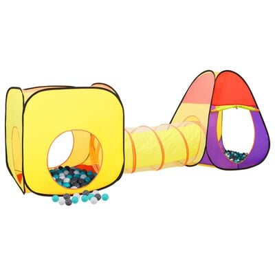 vidaXL Namiot do zabawy z 250 piłeczkami, kolorowy, 255x80x100 cm