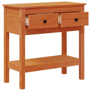 vidaXL Konsola z szufladą Woskowy Brąz 75 x 35 x 75 cm Drewno sosnowe