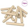 vidaXL Drewniane kołki 12 szt. brązowy &Oslash; 8 x 50 mm Lite drewno