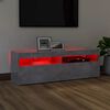 vidaXL Szafka pod TV z oświetleniem LED, szarość betonu, 120x35x40 cm