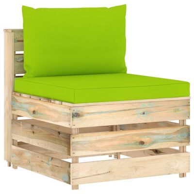 vidaXL 7-cz. zestaw wypoczynkowy do ogrodu, z poduszkami, drewniany